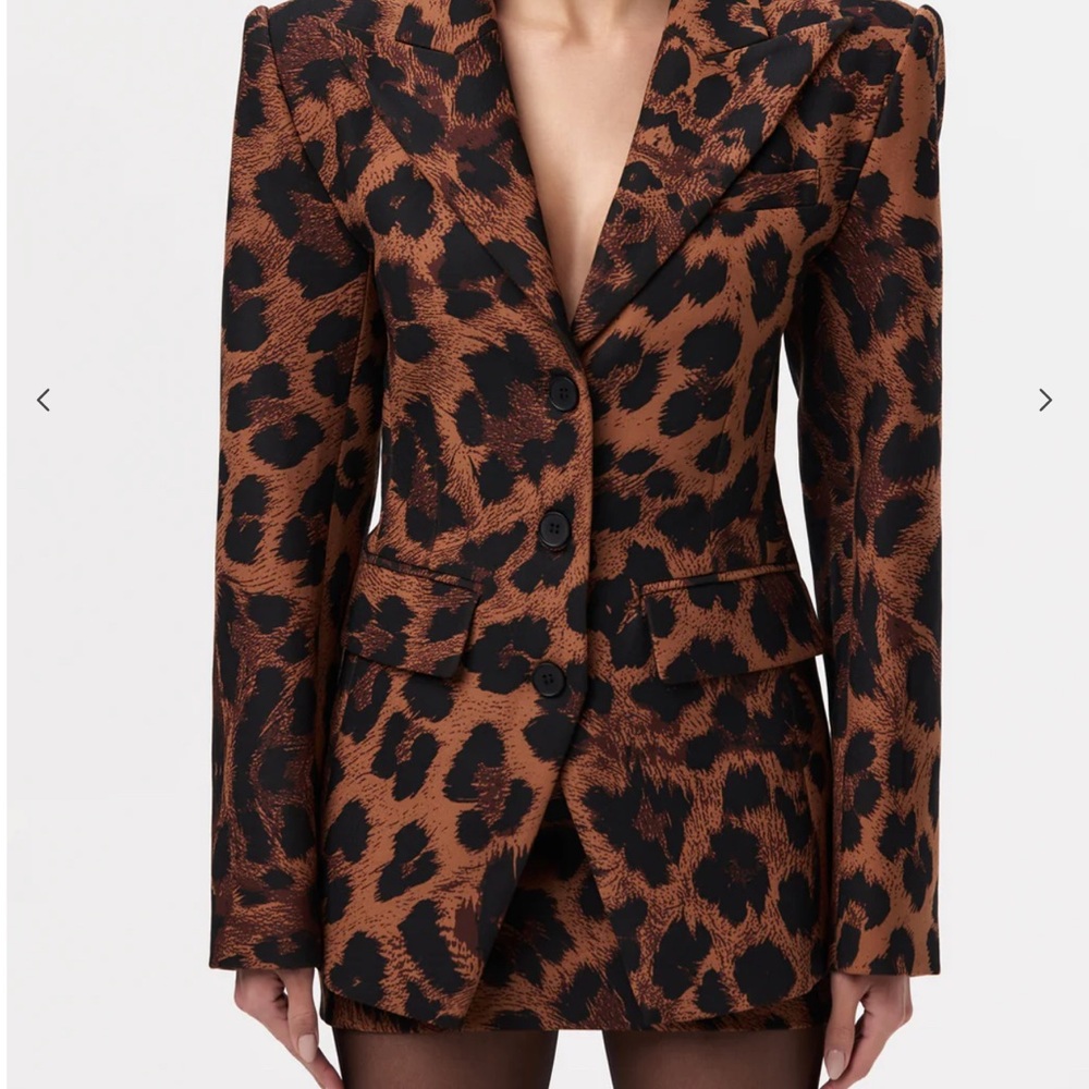 Naked Wardrobe Animal Print Blazer